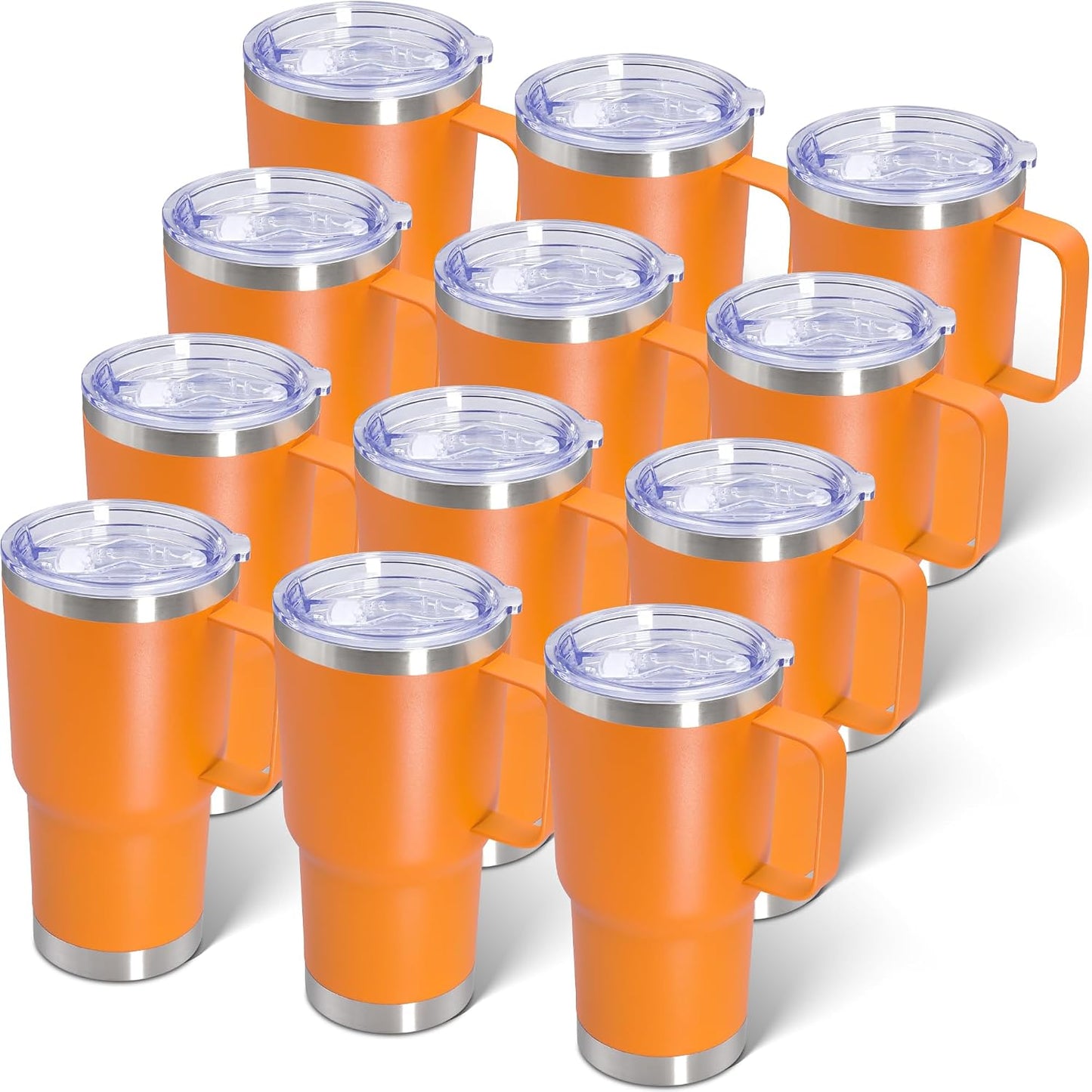 20 oz Tumbler with Handle and Lid Insulated Travel Coffee Mug LightBlue 1P | Stainless Steel Tumbler, coffee tumbler with handle,Spill Proof Double Wall Vacuum Tumbler Cup Keep Drink Hot & Cold