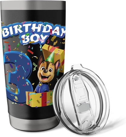 Official Chase Birthday Boy Age 3 Stainless Steel Insulated Tumbler