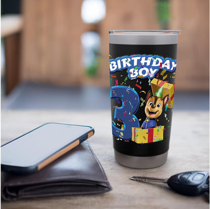 Official Chase Birthday Boy Age 3 Stainless Steel Insulated Tumbler