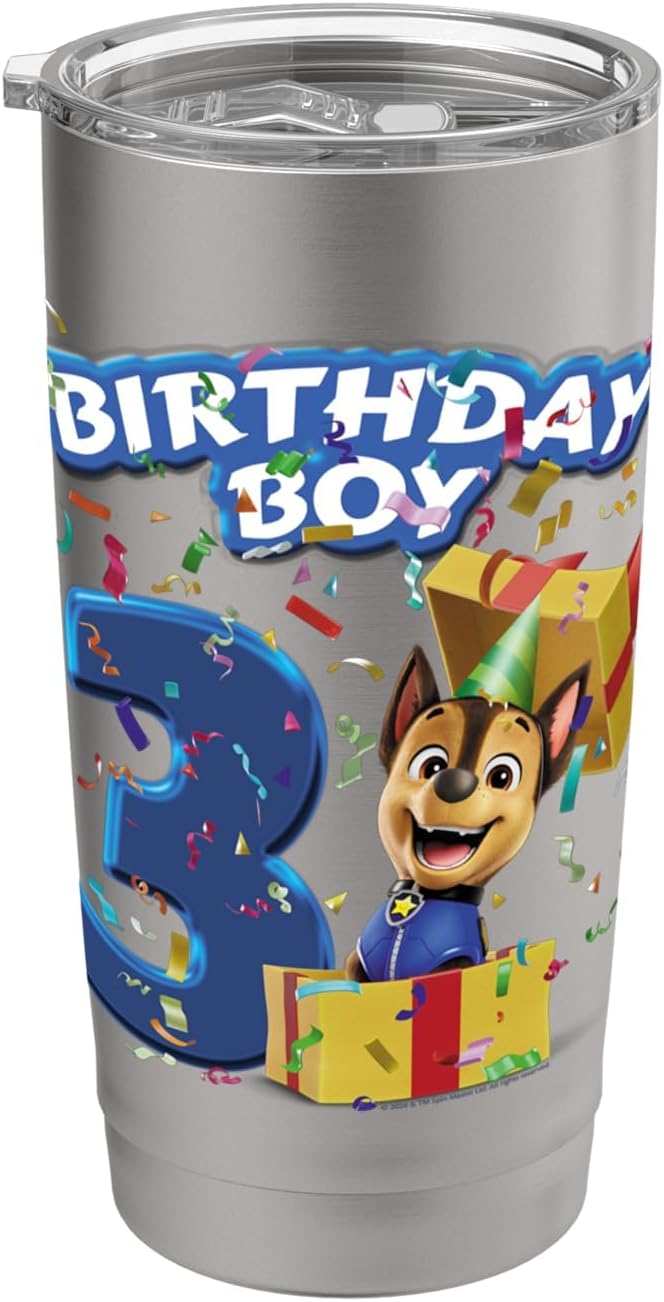 Official Chase Birthday Boy Age 3 Stainless Steel Insulated Tumbler
