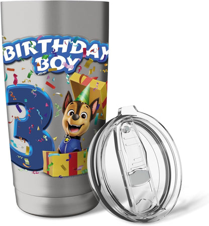 Official Chase Birthday Boy Age 3 Stainless Steel Insulated Tumbler