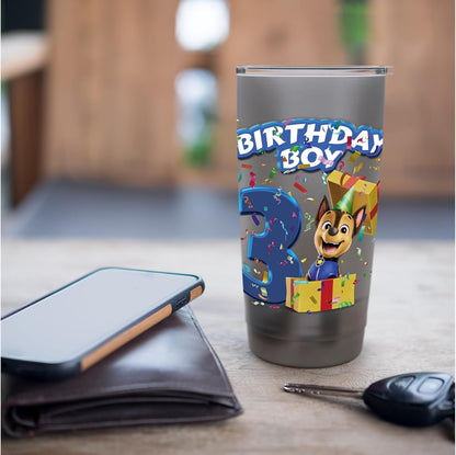 Official Chase Birthday Boy Age 3 Stainless Steel Insulated Tumbler