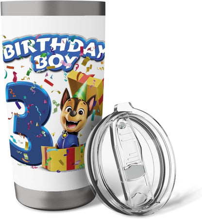 Official Chase Birthday Boy Age 3 Stainless Steel Insulated Tumbler
