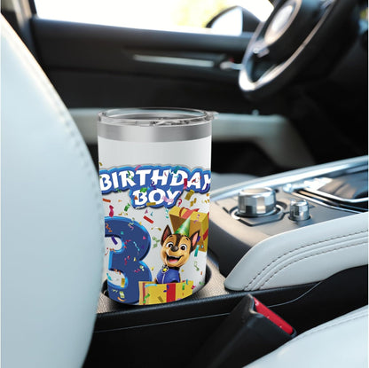Official Chase Birthday Boy Age 3 Stainless Steel Insulated Tumbler