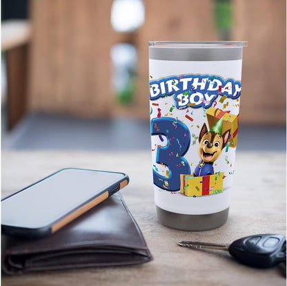 Official Chase Birthday Boy Age 3 Stainless Steel Insulated Tumbler