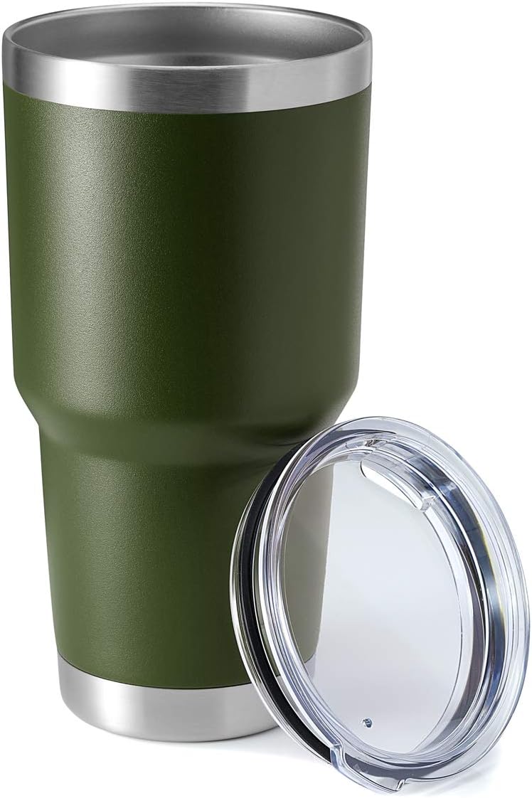 30oz Stainless Steel Tumbler, Double Wall Vacuum Insulated Travel Mug Tumbler, Durable Insulated Coffee Mug, Gift Box Set (Black, 4)