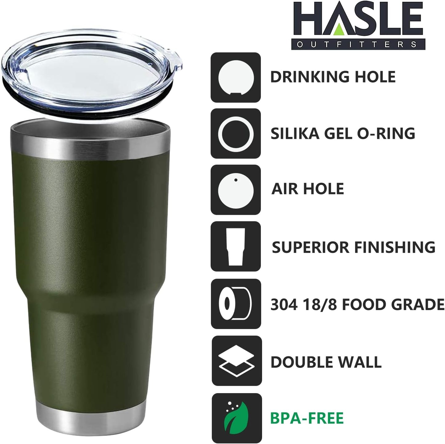 30oz Stainless Steel Tumbler, Double Wall Vacuum Insulated Travel Mug Tumbler, Durable Insulated Coffee Mug, Gift Box Set (Black, 4)