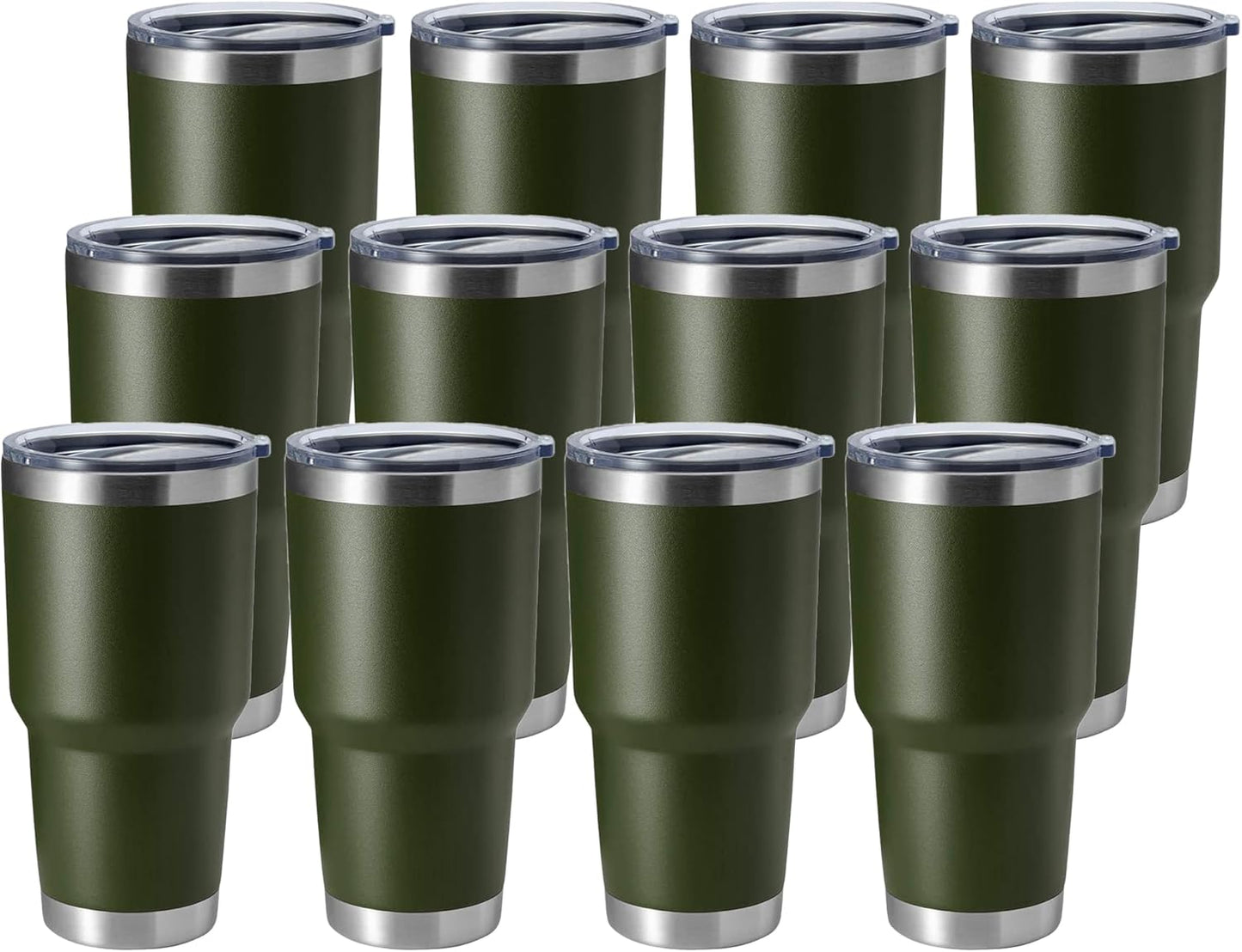 30oz Stainless Steel Tumbler, Double Wall Vacuum Insulated Travel Mug Tumbler, Durable Insulated Coffee Mug, Gift Box Set (Black, 4)