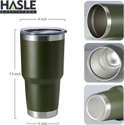 30oz Stainless Steel Tumbler, Double Wall Vacuum Insulated Travel Mug Tumbler, Durable Insulated Coffee Mug, Gift Box Set (Black, 4)