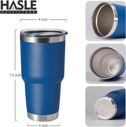 30oz Stainless Steel Tumbler, Double Wall Vacuum Insulated Travel Mug Tumbler, Durable Insulated Coffee Mug, Gift Box Set (Black, 4)