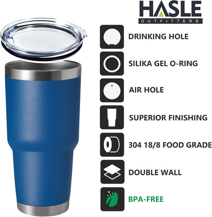 30oz Stainless Steel Tumbler, Double Wall Vacuum Insulated Travel Mug Tumbler, Durable Insulated Coffee Mug, Gift Box Set (Black, 4)