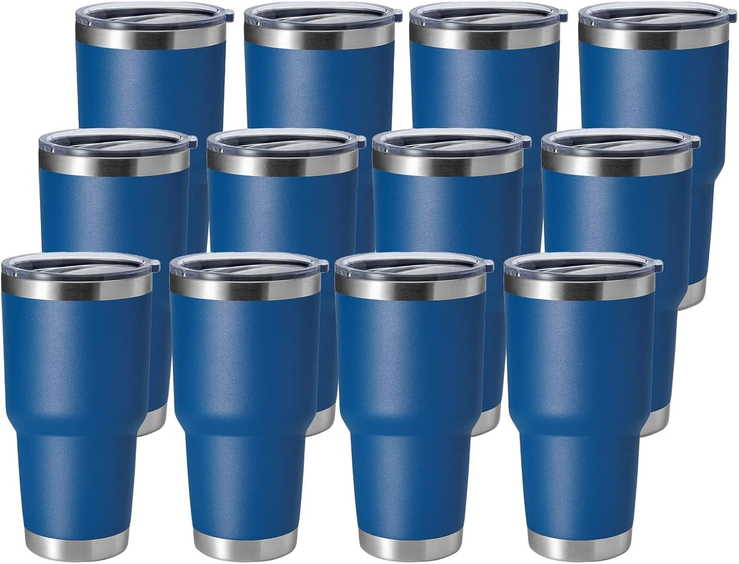 30oz Stainless Steel Tumbler, Double Wall Vacuum Insulated Travel Mug Tumbler, Durable Insulated Coffee Mug, Gift Box Set (Black, 4)