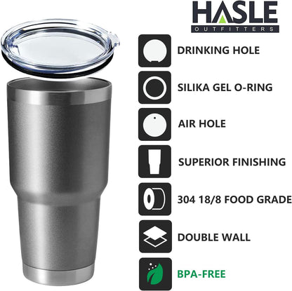 30oz Stainless Steel Tumbler, Double Wall Vacuum Insulated Travel Mug Tumbler, Durable Insulated Coffee Mug, Gift Box Set (Black, 4)