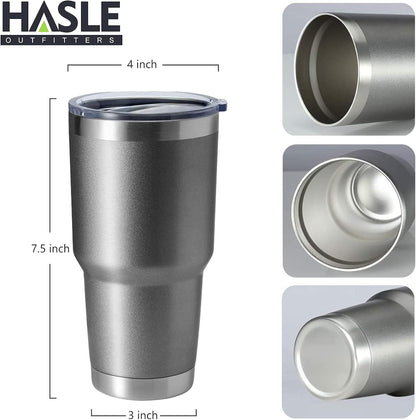 30oz Stainless Steel Tumbler, Double Wall Vacuum Insulated Travel Mug Tumbler, Durable Insulated Coffee Mug, Gift Box Set (Black, 4)