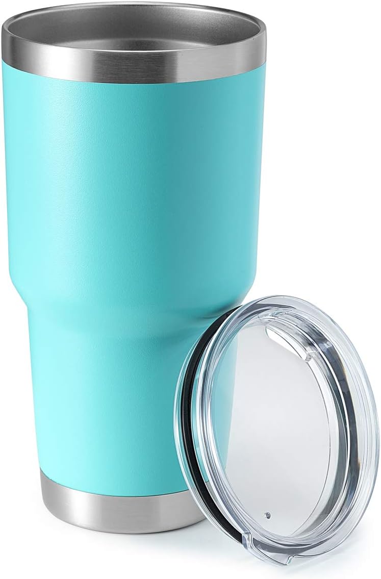30oz Stainless Steel Tumbler, Double Wall Vacuum Insulated Travel Mug Tumbler, Durable Insulated Coffee Mug, Gift Box Set (Black, 4)
