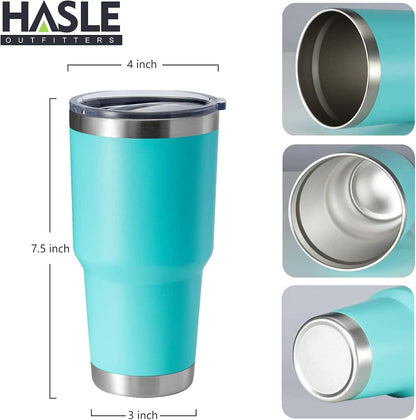 30oz Stainless Steel Tumbler, Double Wall Vacuum Insulated Travel Mug Tumbler, Durable Insulated Coffee Mug, Gift Box Set (Black, 4)