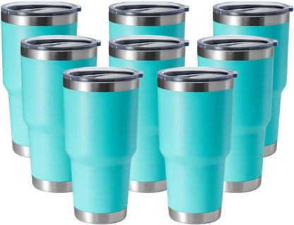 30oz Stainless Steel Tumbler, Double Wall Vacuum Insulated Travel Mug Tumbler, Durable Insulated Coffee Mug, Gift Box Set (Black, 4)