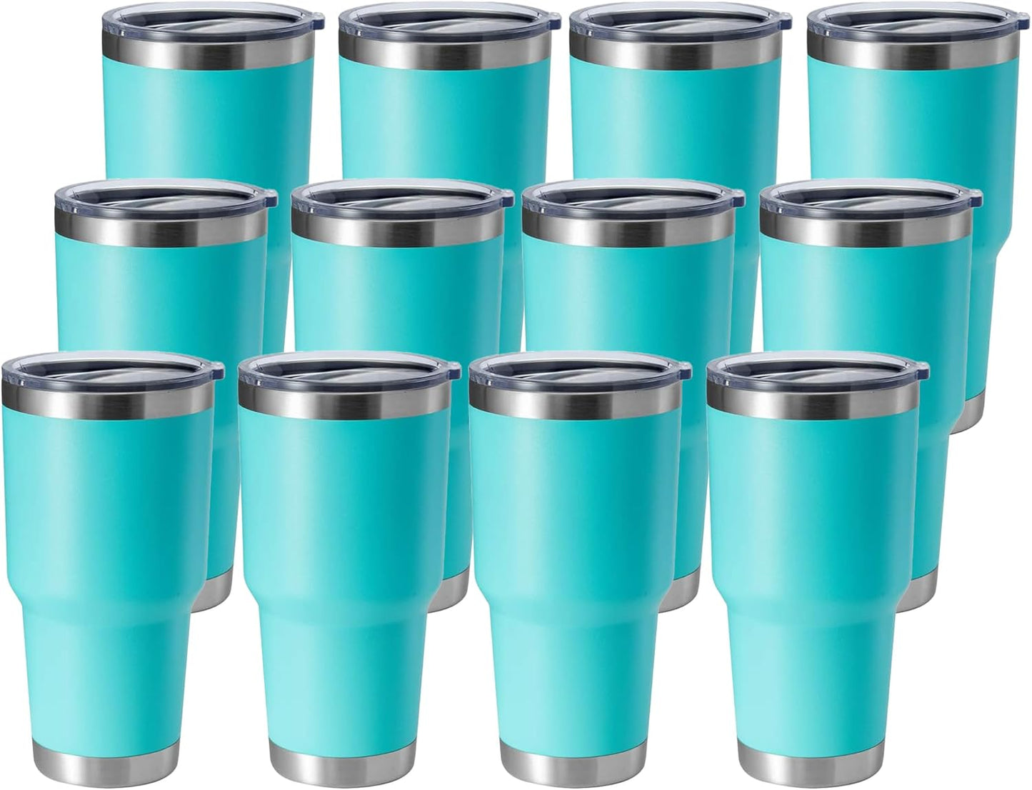 30oz Stainless Steel Tumbler, Double Wall Vacuum Insulated Travel Mug Tumbler, Durable Insulated Coffee Mug, Gift Box Set (Black, 4)