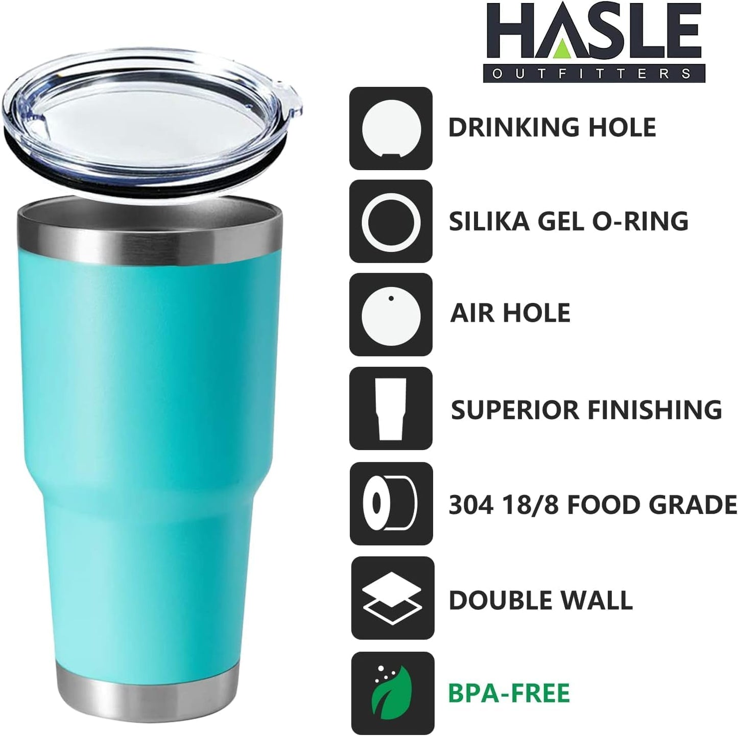 30oz Stainless Steel Tumbler, Double Wall Vacuum Insulated Travel Mug Tumbler, Durable Insulated Coffee Mug, Gift Box Set (Black, 4)