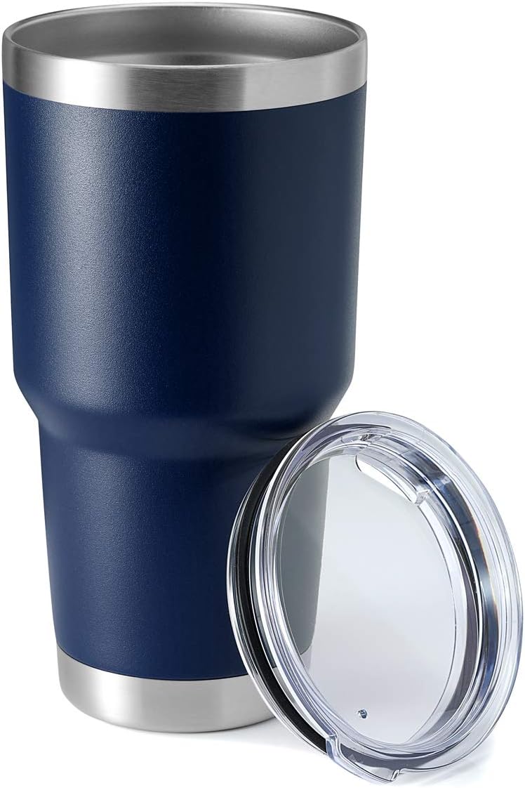 30oz Stainless Steel Tumbler, Double Wall Vacuum Insulated Travel Mug Tumbler, Durable Insulated Coffee Mug, Gift Box Set (Black, 4)