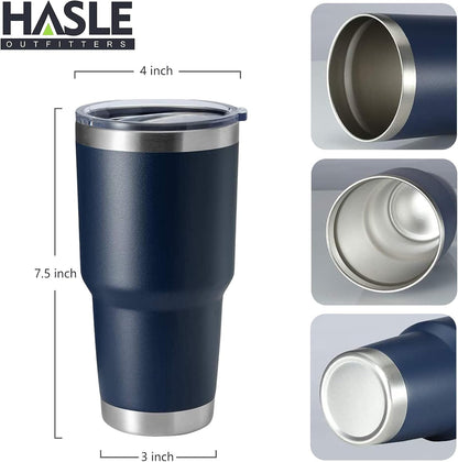 30oz Stainless Steel Tumbler, Double Wall Vacuum Insulated Travel Mug Tumbler, Durable Insulated Coffee Mug, Gift Box Set (Black, 4)