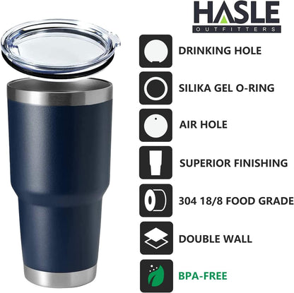 30oz Stainless Steel Tumbler, Double Wall Vacuum Insulated Travel Mug Tumbler, Durable Insulated Coffee Mug, Gift Box Set (Black, 4)
