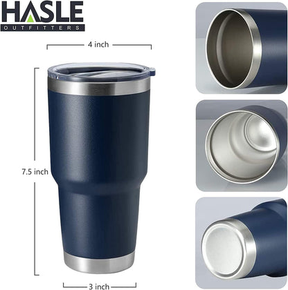 30oz Stainless Steel Tumbler, Double Wall Vacuum Insulated Travel Mug Tumbler, Durable Insulated Coffee Mug, Gift Box Set (Black, 4)