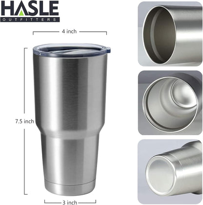 30oz Stainless Steel Tumbler, Double Wall Vacuum Insulated Travel Mug Tumbler, Durable Insulated Coffee Mug, Gift Box Set (Black, 4)