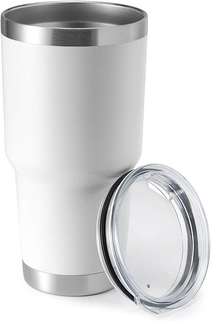 30oz Stainless Steel Tumbler, Double Wall Vacuum Insulated Travel Mug Tumbler, Durable Insulated Coffee Mug, Gift Box Set (Black, 4)