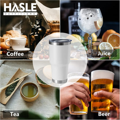 30oz Stainless Steel Tumbler, Double Wall Vacuum Insulated Travel Mug Tumbler, Durable Insulated Coffee Mug, Gift Box Set (Black, 4)