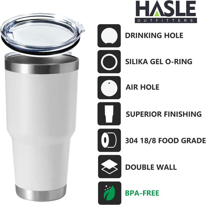 30oz Stainless Steel Tumbler, Double Wall Vacuum Insulated Travel Mug Tumbler, Durable Insulated Coffee Mug, Gift Box Set (Black, 4)