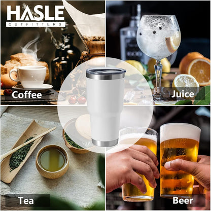 30oz Stainless Steel Tumbler, Double Wall Vacuum Insulated Travel Mug Tumbler, Durable Insulated Coffee Mug, Gift Box Set (Black, 4)