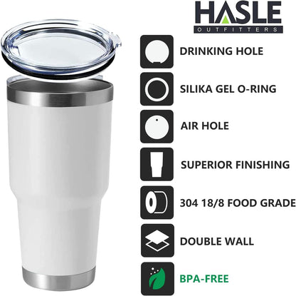 30oz Stainless Steel Tumbler, Double Wall Vacuum Insulated Travel Mug Tumbler, Durable Insulated Coffee Mug, Gift Box Set (Black, 4)