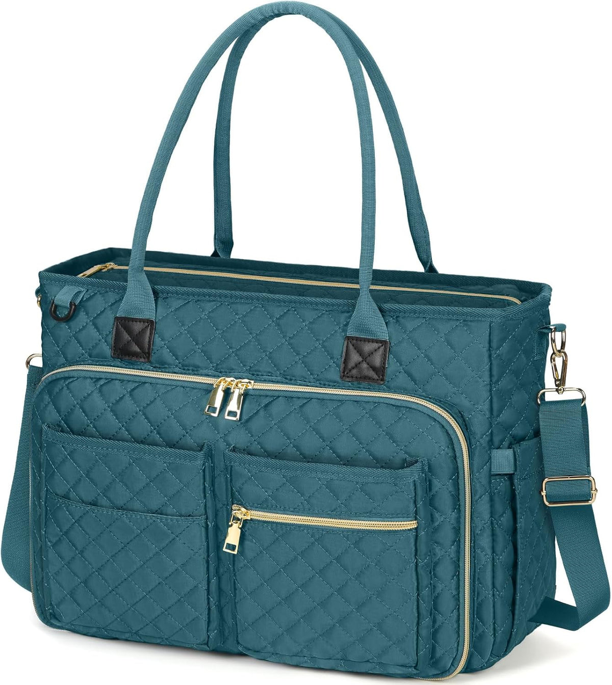 Teacher Tote Bag 15.6 inch Laptop Bag for Women Work Bags Laptop Tote Nurse Bag Professional Computer Messenger with Insulated Pocket, Laptop Briefcase for Office, College, Nursing, Khkai
