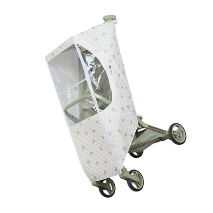 Adjustable Pushchair Rain Cover Fabric Full Coverage Highlighting Ventilation Openings Suitable for Infants Infant Carriage Rain Protect