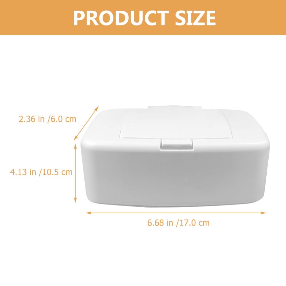 Wipes Dispenser Refillable Baby Wipes Container One-Handed Wet Tissue Holder with Non-Slip Base Portable Wipe Box for Nursery Kitchen Bathroom Stroller 6.69 X 4.13 X 2.36 in