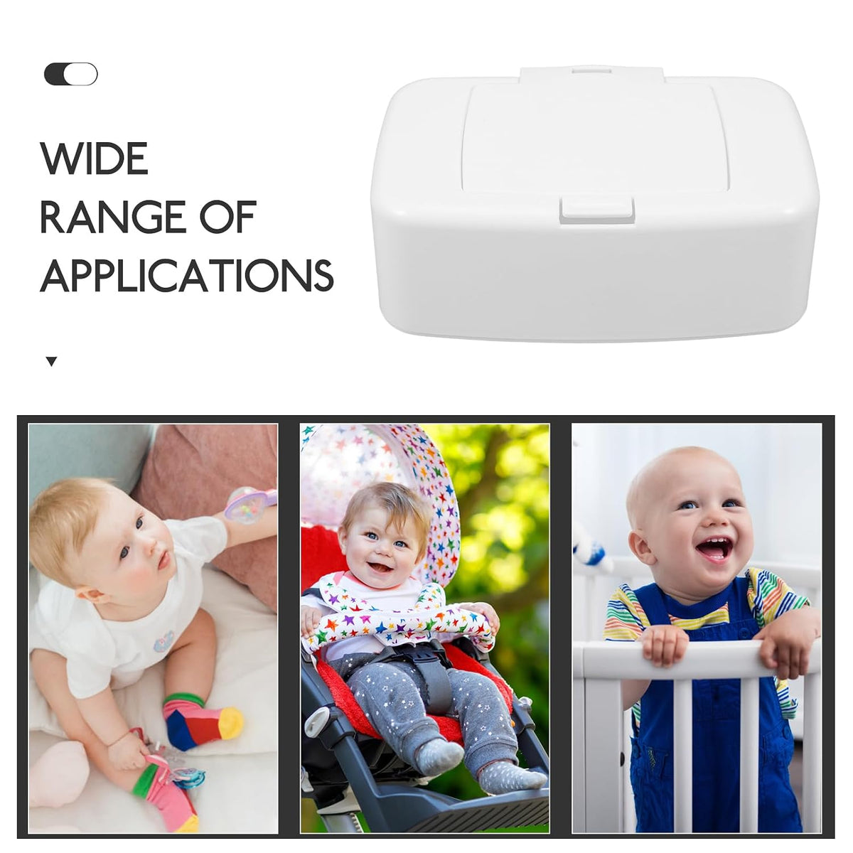 Wipes Dispenser Refillable Baby Wipes Container One-Handed Wet Tissue Holder with Non-Slip Base Portable Wipe Box for Nursery Kitchen Bathroom Stroller 6.69 X 4.13 X 2.36 in