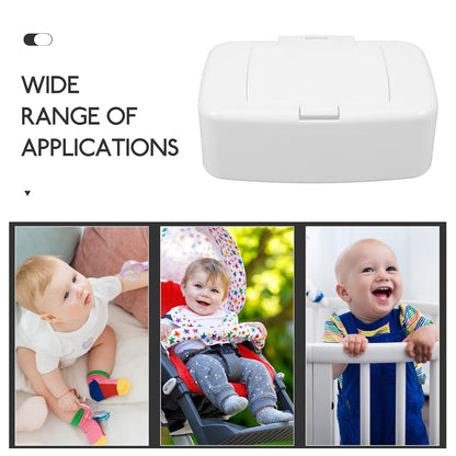 Wipes Dispenser Refillable Baby Wipes Container One-Handed Wet Tissue Holder with Non-Slip Base Portable Wipe Box for Nursery Kitchen Bathroom Stroller 6.69 X 4.13 X 2.36 in