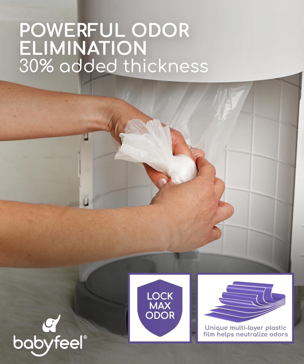 Refill Bags Compatible with DEKOR CLASSIC Diaper Pails, 4 Pack