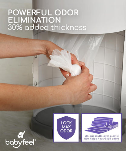 Refill Bags Compatible with DEKOR CLASSIC Diaper Pails, 4 Pack