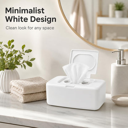 3 Pack Baby Wipes Dispenser with Lid, Push Button