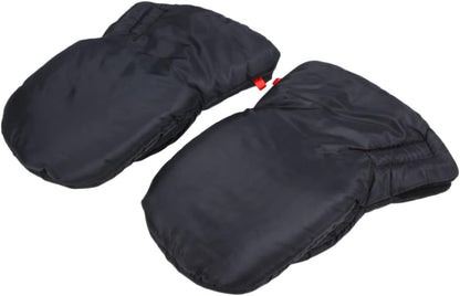 Outdoor Baby Stroller Hand Muff Gloves for Parents Thick Winter Warm Anti-Freeze Gloves Black Windproof Large Size for Cold Weather