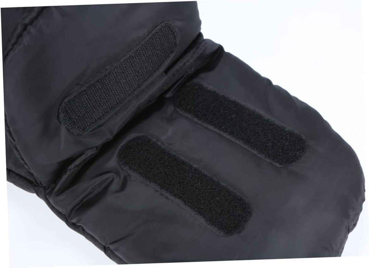 Outdoor Baby Stroller Hand Muff Gloves for Parents Thick Winter Warm Anti-Freeze Gloves Black Windproof Large Size for Cold Weather