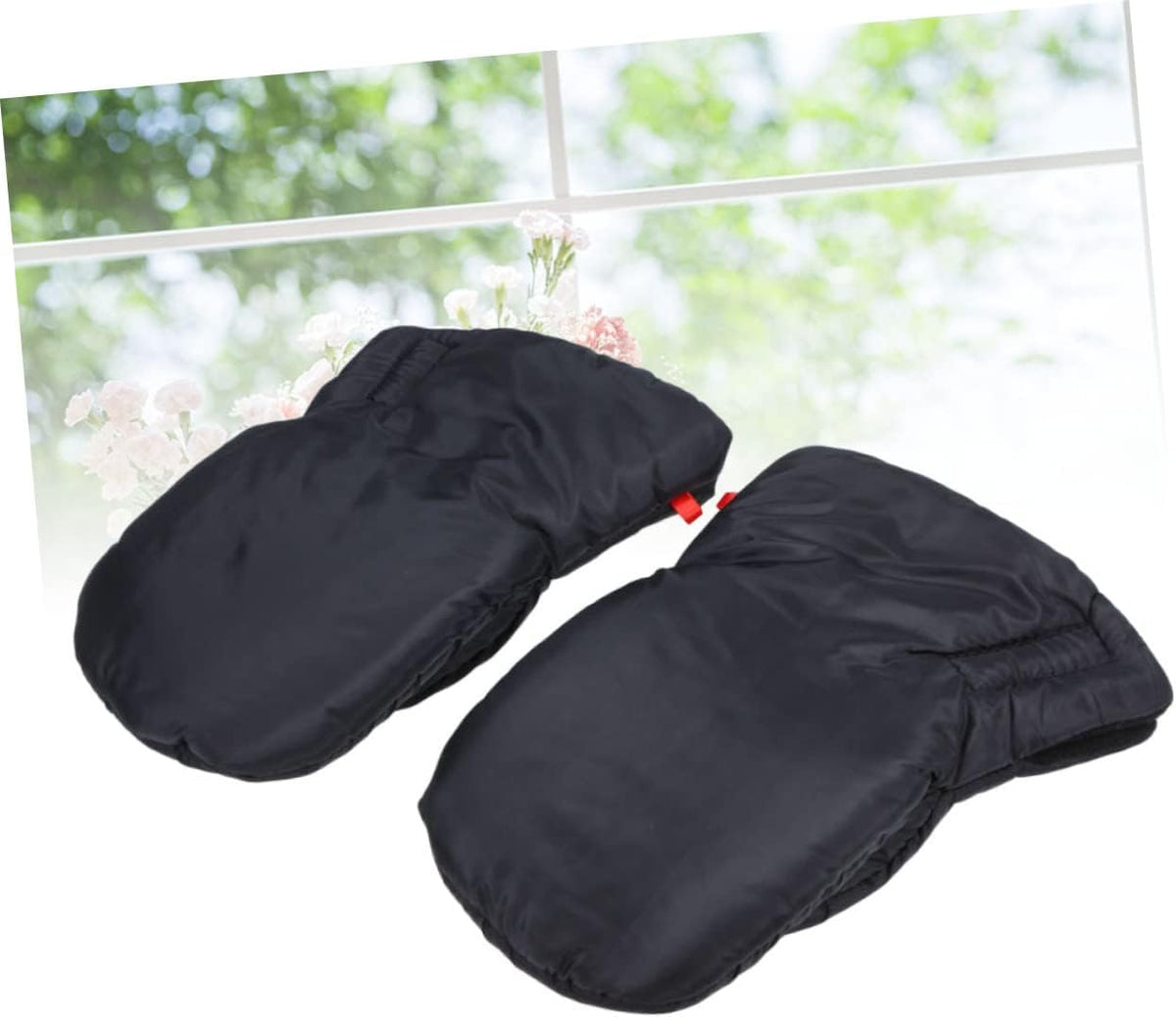 Outdoor Baby Stroller Hand Muff Gloves for Parents Thick Winter Warm Anti-Freeze Gloves Black Windproof Large Size for Cold Weather