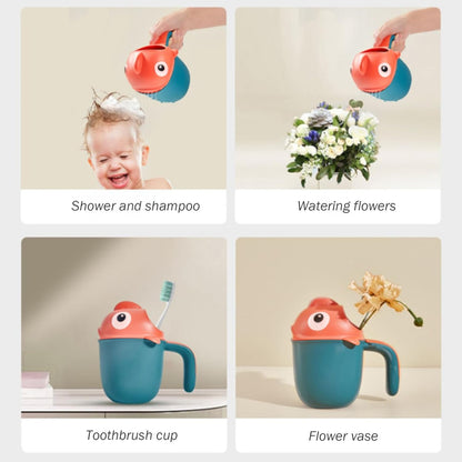 Baby Bath Rinse Cup|Baby Bath Rinse Cup Cute Fish Design Rinser 650ml PP with Handle Ergonomic 7 Outlet Easy Refill Multipurpose Rinser for Babies