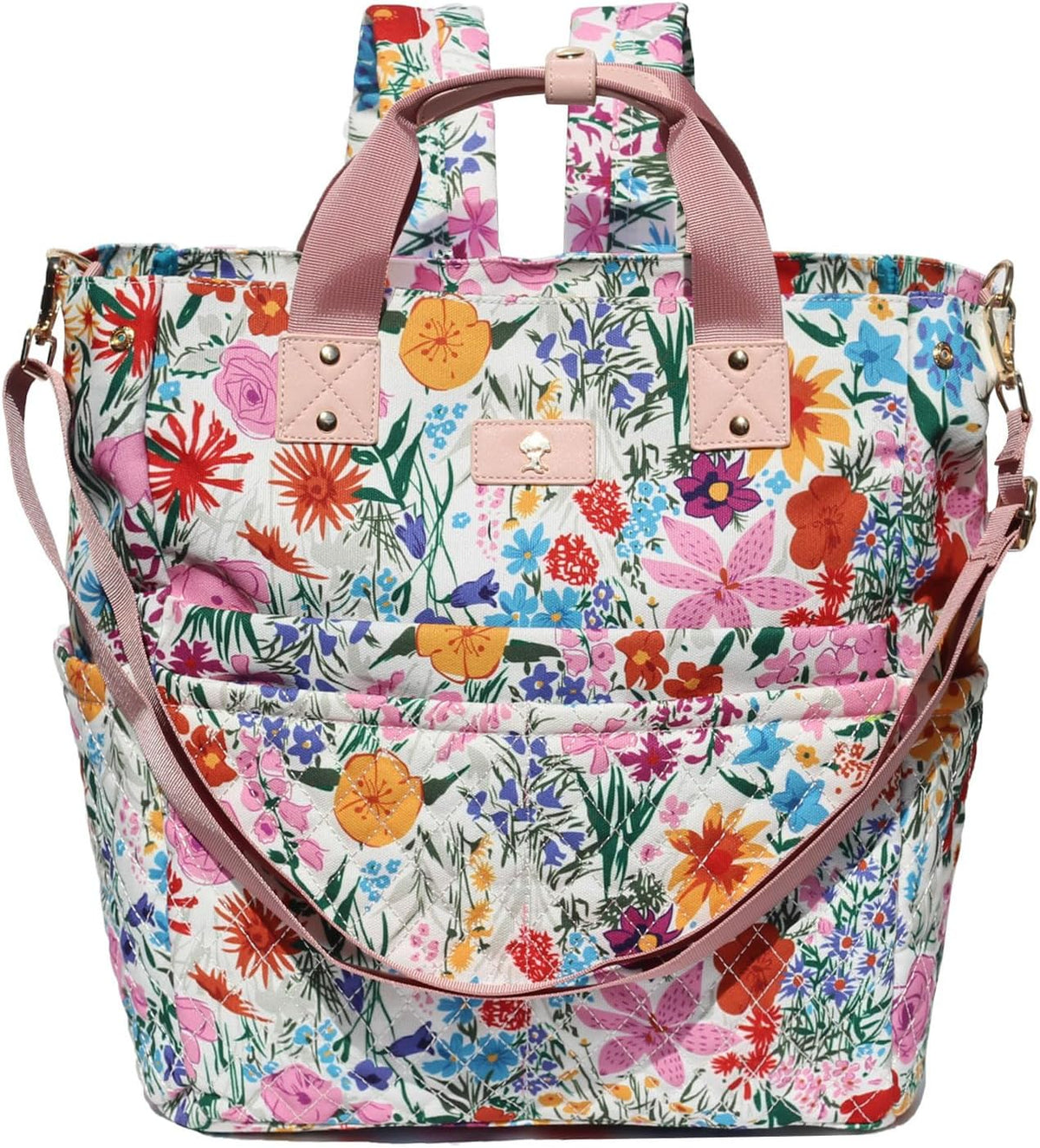 Diaper Tote Bag Totepack Backpack Crossbody Bag 3 in 1 for Women Laptop Backpack Multifunctional with Insulated Pockets