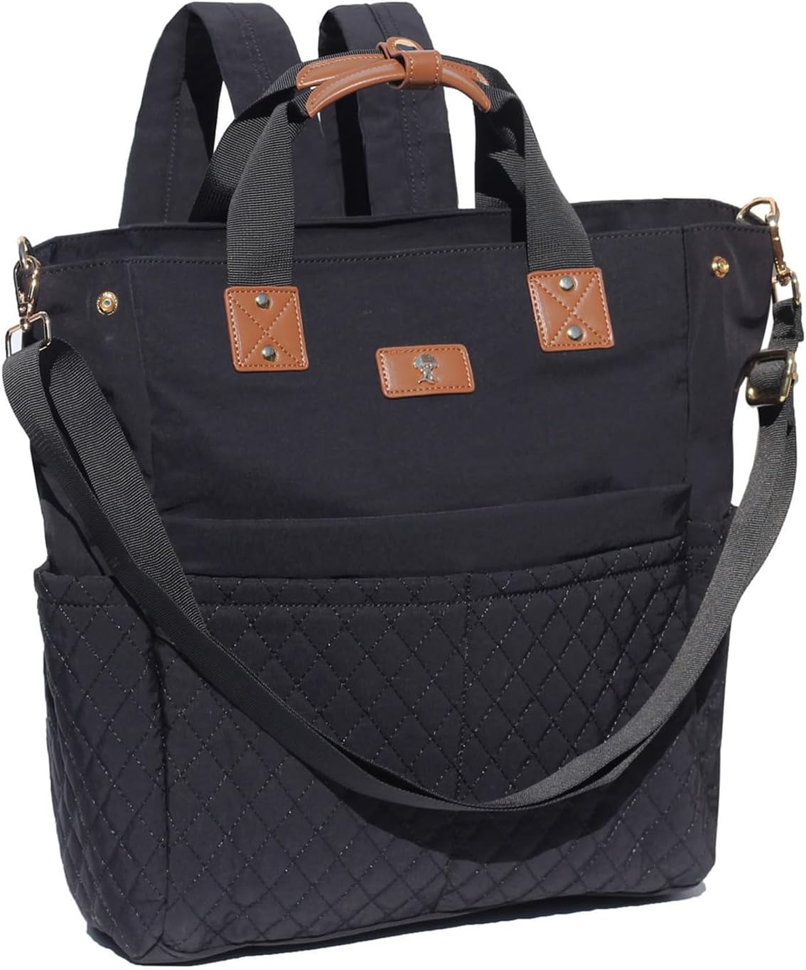Diaper Tote Bag Totepack Backpack Crossbody Bag 3 in 1 for Women Laptop Backpack Multifunctional with Insulated Pockets