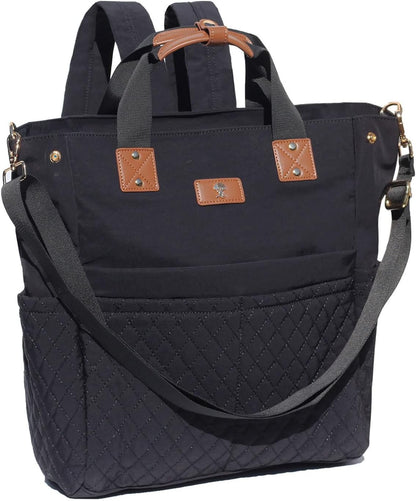 Diaper Tote Bag Totepack Backpack Crossbody Bag 3 in 1 for Women Laptop Backpack Multifunctional with Insulated Pockets