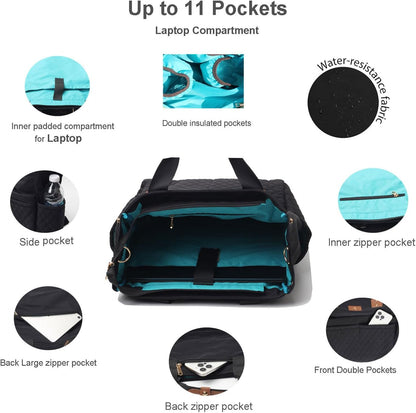 Diaper Tote Bag Totepack Backpack Crossbody Bag 3 in 1 for Women Laptop Backpack Multifunctional with Insulated Pockets