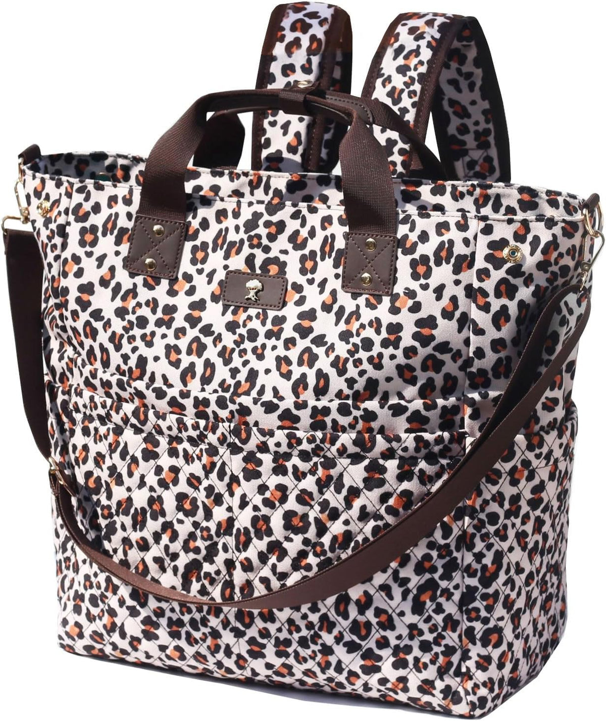 Diaper Tote Bag Totepack Backpack Crossbody Bag 3 in 1 for Women Laptop Backpack Multifunctional with Insulated Pockets